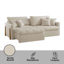 Ver imagem 5 de Sofá Cama Lisboa 220cm Braço 10cm Retrátil e Reclinável Meu Sofá Online