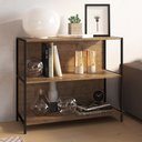 Ver imagem 2 de Estante Aparador Estilo Industrial Steel Quadra 27868 Vermont Base Preta - Artesano