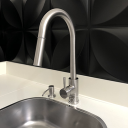 Torneira de Cozinha Escovada Inox Gourmet Quente Fria Mesa Arejador Extensivo Monocomando Misturador - 5