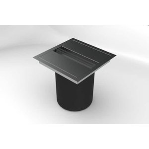 Lixeira Quadrada de Embutir com Puxador Linear Inox 5l