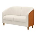 Ver imagem 7 de Conjunto Sofá 2 Lugares e Poltrona Dolar Pu Caramelo | Bouclé Suave Off White - Sallar Home