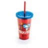 Copo com Canudo Snoopy Viagem - 2