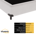 Ver imagem 2 de Cama Box Viúvo 128x188 Branca Victória Móveis
