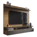 Ver imagem 3 de Painel para Tv Home Suspenso Ambiente Noruega Freijó Grafite Perolizado - Móveis Leão