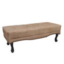 Ver imagem 1 de Recamier Decorativo 90cm Loewe Suede Pés de Madeira Bege - Gran Belo