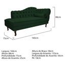 Ver imagem 4 de Kit Diva Recamier Juliana 160cm Lado Esquerdo e 01 Poltrona Classic Suede Verde - Amarena Móveis