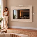 Ver imagem 5 de Painel para TV até 55 Polegadas 119x90cm Marmorizado Moderno para Sala de Estar Yescasa