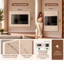 Ver imagem 3 de Painel para TV até 55 Polegadas 119x90cm Marmorizado Moderno para Sala de Estar Yescasa