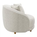 Ver imagem 5 de Poltrona Decorativa para Sala de Estar Fixa Pés Madeira Witta M03 Bouclê Branco
