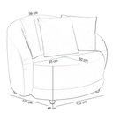 Ver imagem 2 de Poltrona Decorativa para Sala de Estar Fixa Pés Madeira Witta M03 Bouclê Branco