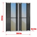 Ver imagem 4 de Porta Correr Venez. 6F.Móv.210 x 200 Elite c/Fechad.Tetra V.Ref.Mix Preto Brimak