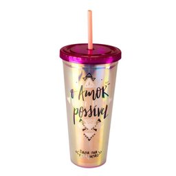 Copo Canudo Holográfico 650 ml - Faça Sua Revolução - 1