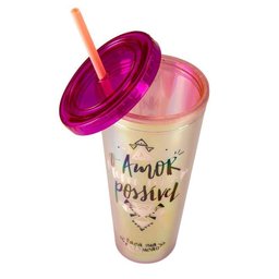 Copo Canudo Holográfico 650 ml - Faça Sua Revolução - 3