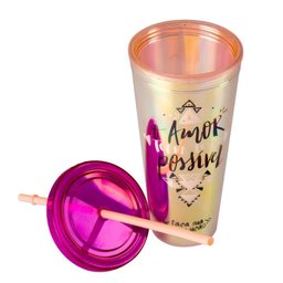Copo Canudo Holográfico 650 ml - Faça Sua Revolução - 4