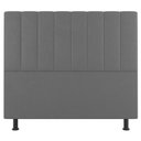Ver imagem 4 de Cabeceira Cama Box Casal Cora 140cm Suede Cinza Claro
