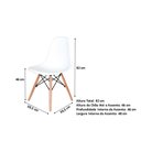 Ver imagem 3 de Conjunto de Jantar Mesa Eiffel 80cm Preta + 4 Cadeiras Eiffel DKR Brancas