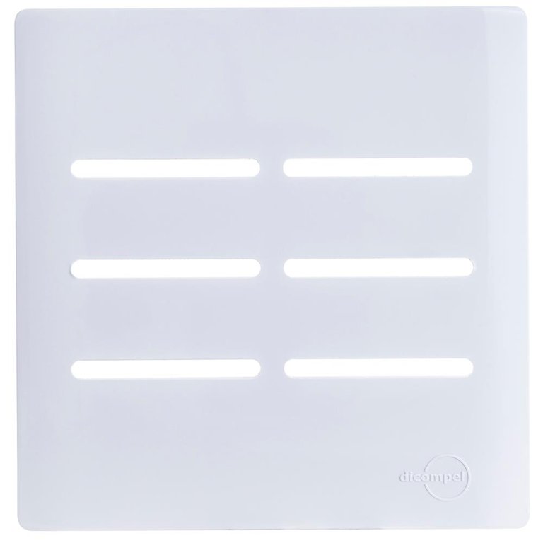 Placa 4x4 Para 6 Interruptores Branco Novara