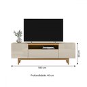 Ver imagem 4 de Rack para Tv até 75 Polegadas Orlando Tauari/off White - Linea Brasil