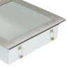 Plafon Space Emb. Quad. 30cm Alum. Vidro Fosco E-27 3 Lâmpada Max 60W Escovado - 3