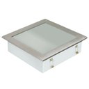 Ver imagem 1 de Plafon Space Emb. Quad. 30cm Alum. Vidro Fosco E-27 3 Lâmpada Max 60W Escovado