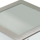 Ver imagem 2 de Plafon Space Emb. Quad. 30cm Alum. Vidro Fosco E-27 3 Lâmpada Max 60W Escovado