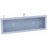 Plafon Space Emb. Ret. 75cm Alum. Vidro Fosco 2x20W Fluor. Branco - 1