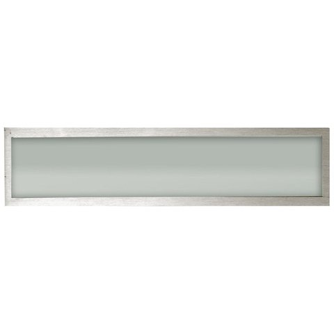 Plafon Space Sobr. Ret. 75cm Alum. Vidro Fosco 2x20W Fluor. Escovado