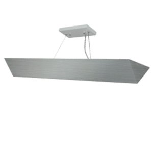 Pendente Space Triangular Aluminio E-27 2 Lâmpada Max 60W Escovado