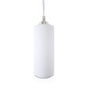 Ver imagem 1 de Pendente Polo Aluminio+Vidro Cilindrico Fosco E-27 1 Lâmpada Max 60W Branco
