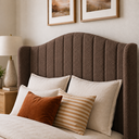 Ver imagem 2 de Cabeceira Cama Box Casal 140cm Zoe Estofada Boucle Moderna