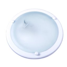 Plafon Aro Italia Vidro Fosco 24cm 1 Lâmpada E-27 Max 60W Branco - 1