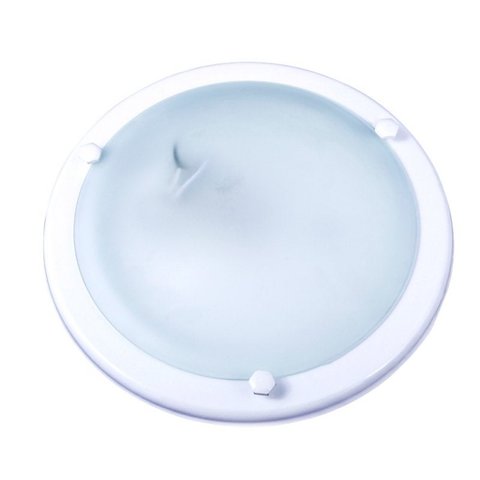 Plafon Aro Italia Vidro Fosco 24cm 1 Lâmpada E-27 Max 60W Branco