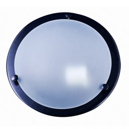 Plafon Aro Italia Vidro Fosco 24cm 1 Lâmpada E-27 Max 60W Preto - 1 Plafon Aro Italia Vidro Fosco 24cm 1 Lâmpada E-27 Max 60W Preto - 1