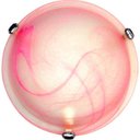 Ver imagem 1 de Plafon Murano Vidro 30cm 2 Lâmpadas E-27 Max 60W Cor Rosa com Garra Cromada