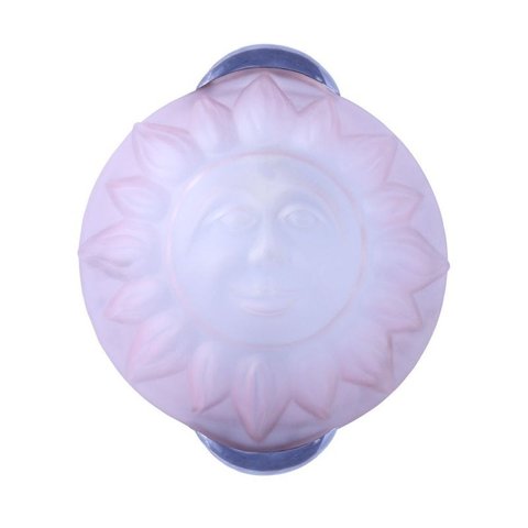 Plafon Sol Vidro Rosa 30cm para 1 Lâmpada E-27 Max 60W