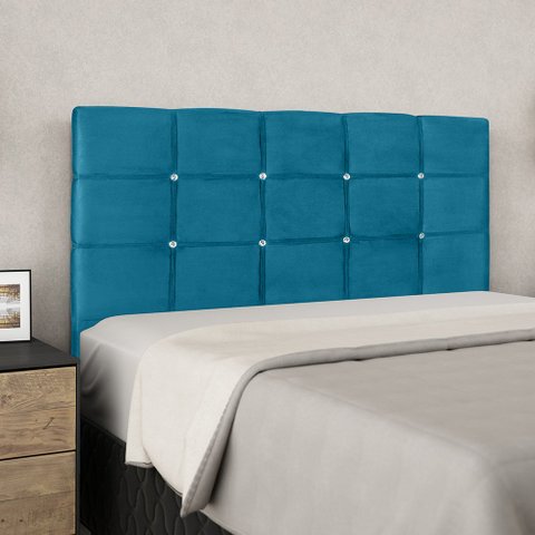 Painel de Cabeceira Antonella 140cm para Quarto Azul