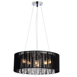 Pendente Rammer 50cm Circular E-27 6 Lâmpada Max 60W Preto - 1