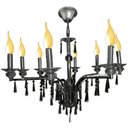 Ver imagem 3 de Pendente Diamantina Aco Cromado 75cm E-14 8 Lâmpada Max 60W