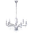 Ver imagem 1 de Pendente Diamantina Aco Cromado 75cm E-14 8 Lâmpada Max 60W