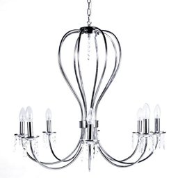 Pendente Mariana Aco Cromado 72cm E-14 8 Lâmpada Max 60W - 2