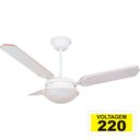 Ver imagem 1 de Ventilador de Teto Il-36 1 Plafon Soq E-27 3 Pás Reversiveis (Branco / Mogno) 220V Branco