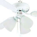 Ver imagem 1 de Ventilador de Teto Hl-42 3 Tulipas E-27 3 Pás Reversiveis (Branco / Cinza) Branco 110V