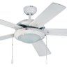 Ventilador de Teto Hl-53 2 Soq E-27 5 Pás Reversiveis (Cinza / Branco) Branco 110V - 220 Volts - 3
