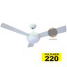 Ventilador Hl-60 Controle Parede 1 Lâmpada E-27 3 Pás Rev. (Branco / Cinza) Branco - 220 Volts - 1