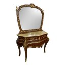 Ver imagem 4 de Aparador Clássico com Apliques em Bronze com Espelho a:205 L:140 P:46cm