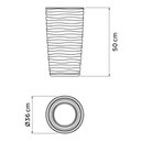 Ver imagem 3 de Kit 2 Vasos Grego 50cm Granito Areia Tramontina