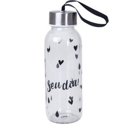 Garrafa de Vidro 300 ml - Desfrute Seu Dia - 2 Garrafa de Vidro 300 ml - Desfrute Seu Dia - 2