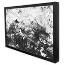 Ver imagem 3 de Quadro Decorativo Abstrato Preto e Branco em Moldura Caixa Tacolado Moldura Trad 1cm Branca com Vidr