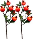 Ver imagem 1 de Kit 10 Plantas Fruta Romã Artificial Decoração Natal de 60cm