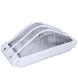 Tartaruga Piramide Retangular 21cm Aluminio Pintuta Epoxi E-27 1 Lâmpada Max 60W Cor Branca